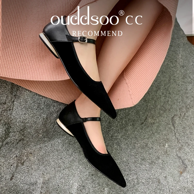 

Ods Brand Concise Velvet Mary Jane Shoes For Women Buckle Strap High-heeled Pumps Black Green Office Party Dress Ladies Spring42