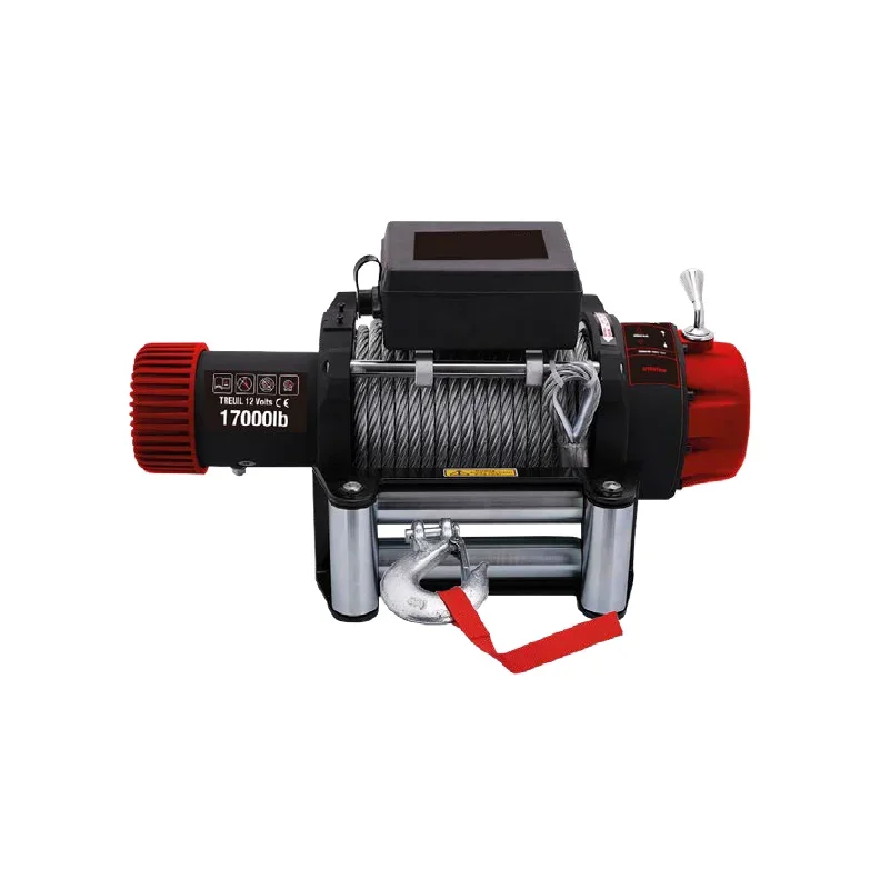 Professional Pure Copper Moto 7.5hp/5.8kw 12v 17000Lb Steel Rope Winch for Sale