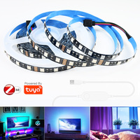 USB Zigbee RGB 5050 SMD LED Strip 5V Flexible TV Background Lighting Tuya Smart Life APP for Alexa Google Assistant SmartThings