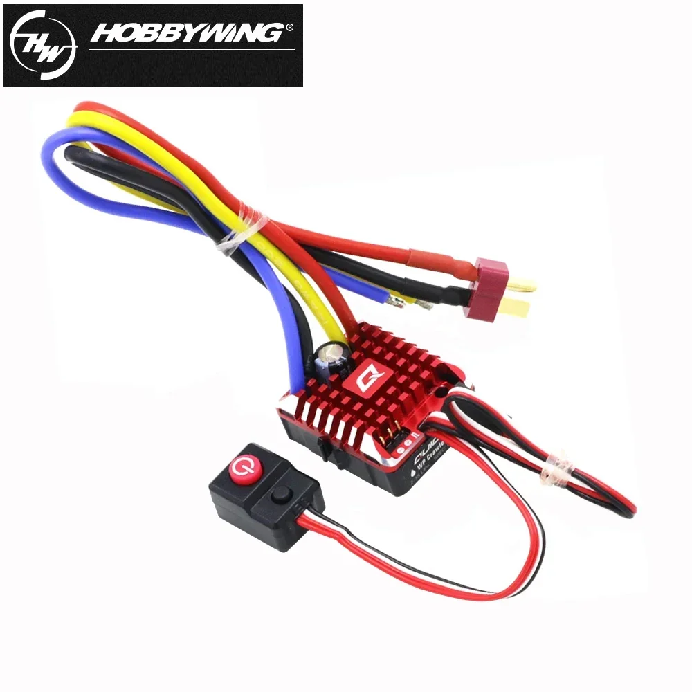 Hobbywing QuicRun WP 1080 80A 2-3S wodoodporna szczotkowana ESC z 6V/7.4V 3A BEC dla 1/10 1/8 RC jeździk skalny samochód Buggy ciężarówki