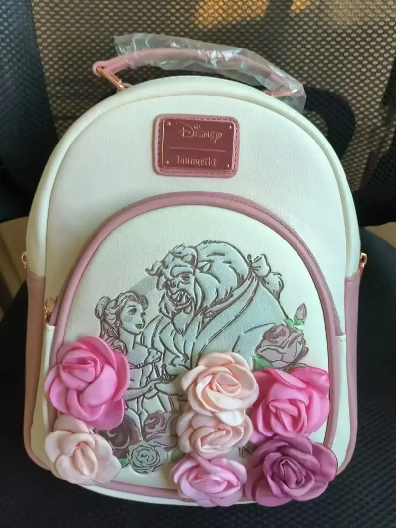 Sac à bandoulière Loungefly Disney La Belle et la Bête, sac de voyage, sac à dos pour étudiant, cadeau d'anniversaire et de Noël, en stock, nouveau