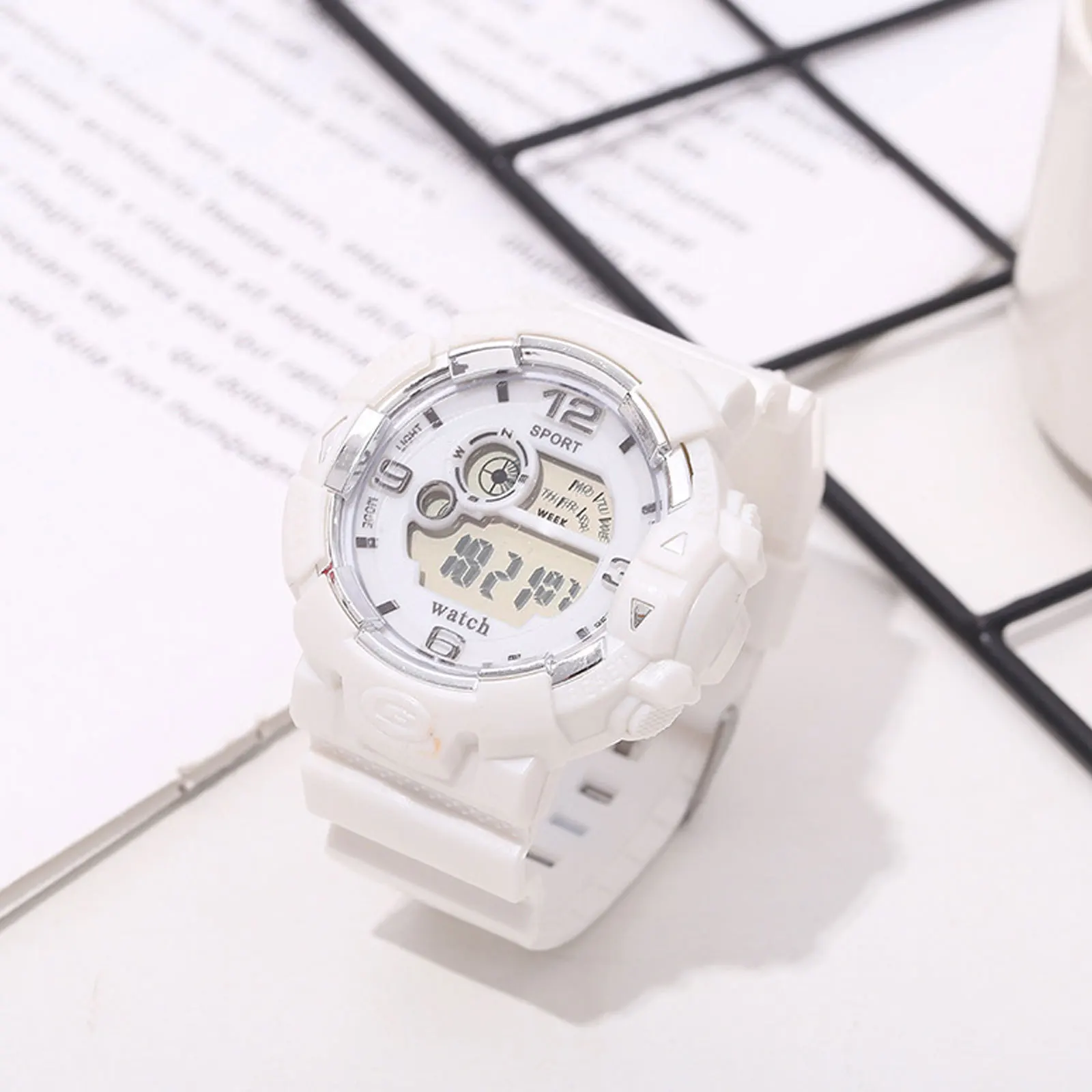 

Multifunctional Luminous Electronic Digital Watch Waterproof LED Sports Student Watch for Outdoor Running Swimming Hiking