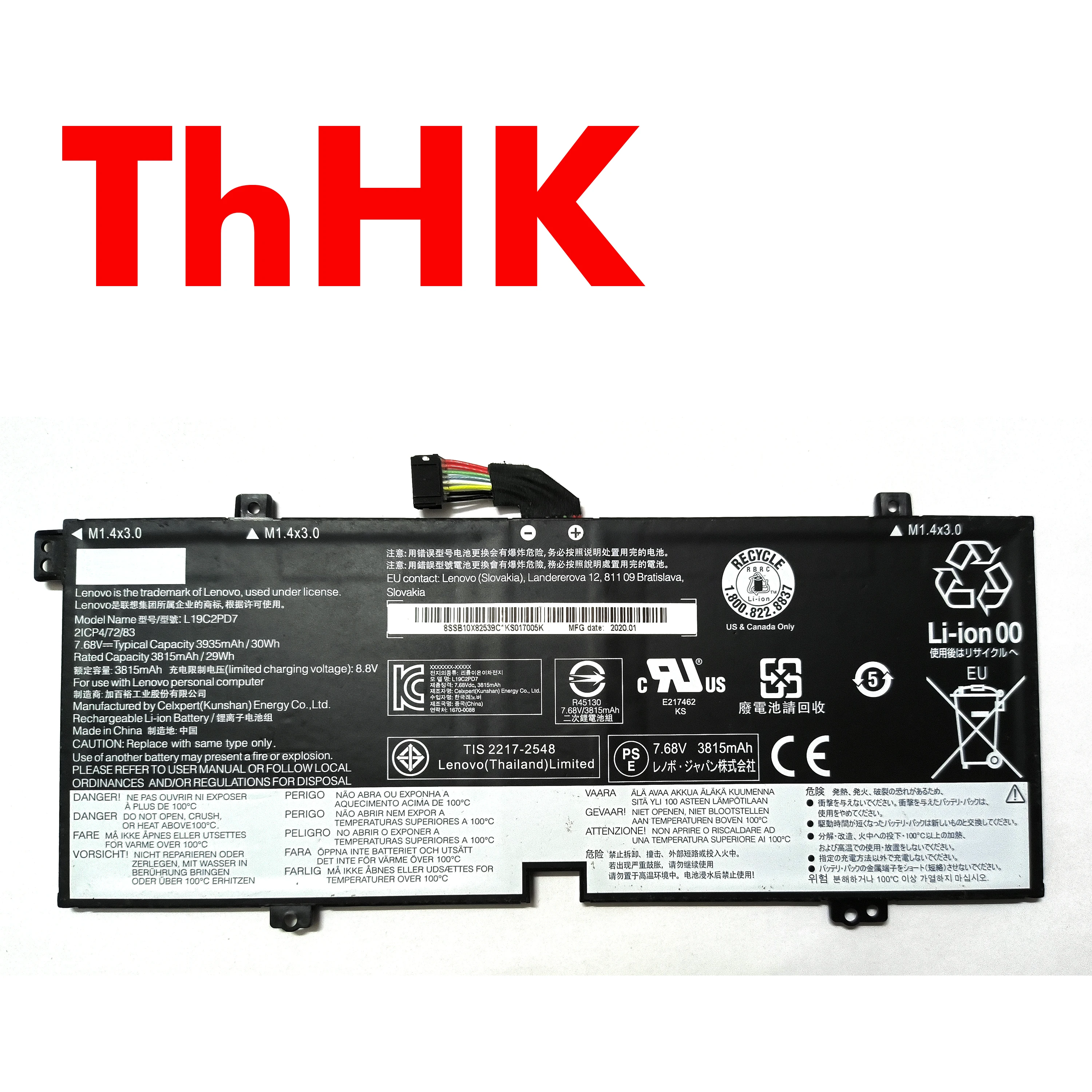 Genuine Original 30Wh 5B10X82537 L19C2PD7 L19M2PD7 SB10X82538 SB10X82539 Battery For Lenovo IdeaPad Duet 3 10IGL5