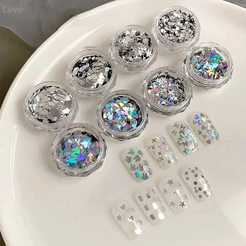 [L & P] 1 جرة الليزر Asterism احباط رقائق مسمار الترتر مسمار الفن الديكور مانيكير نصائح السحر للنساء الفتيات DIY بها بنفسك اكسسوارات