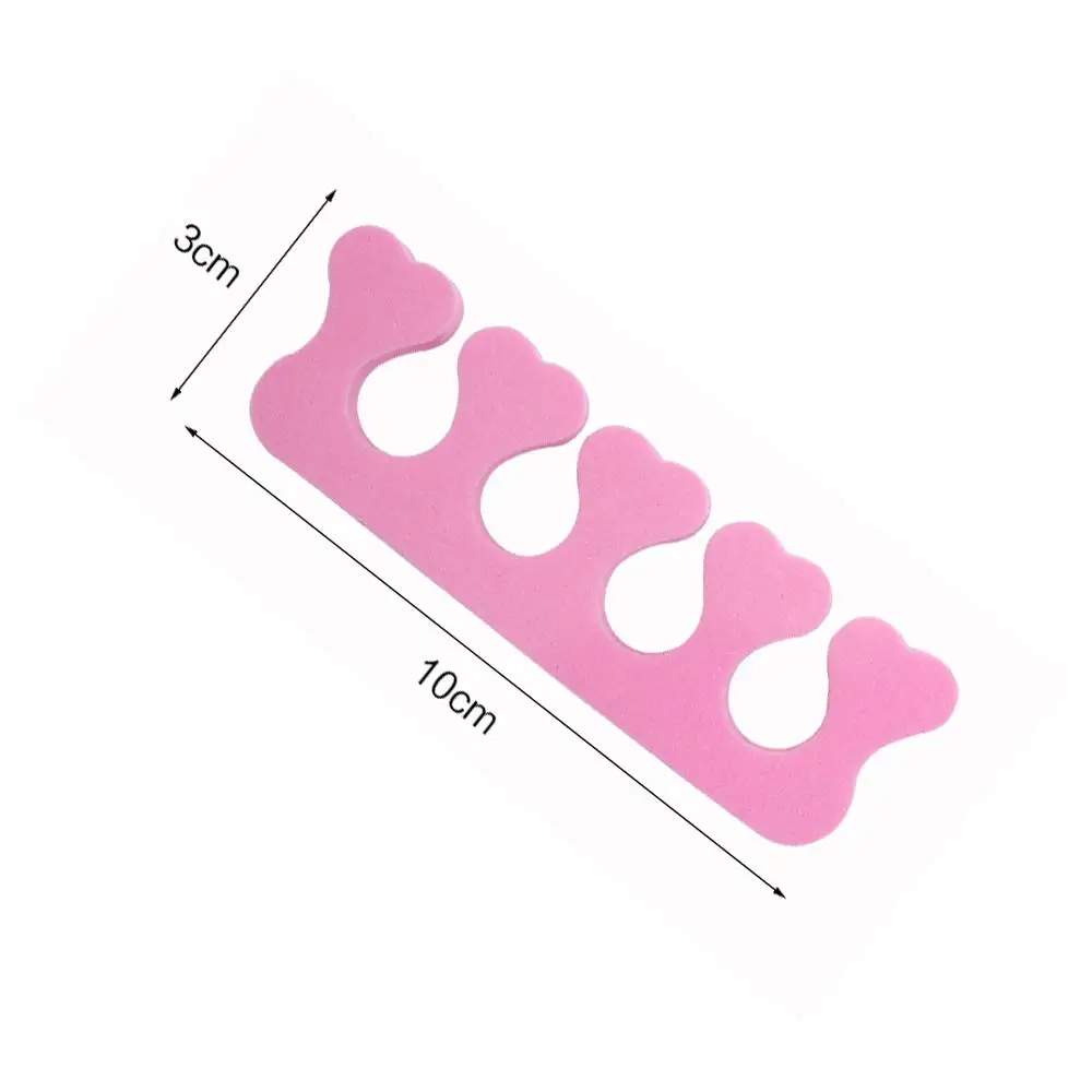 Separador de esponja para dedos del pie, separador de dedos de corazón de melocotón, esmalte de uñas, algodón fijo para dedos del pie