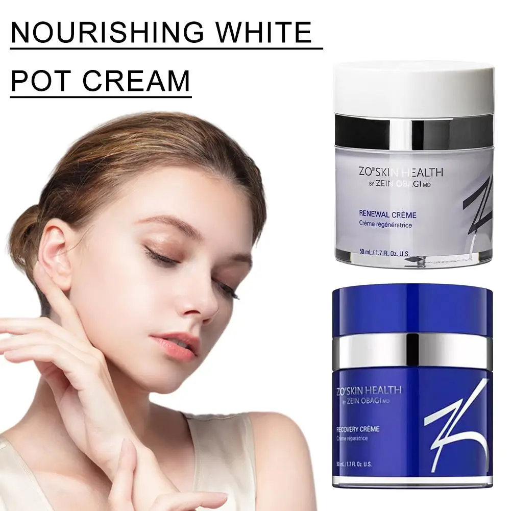 Creme nutritivo de pote branco, creme de pote azul, defesa diária, vitamina a, vitamina e, hidratação hidratante, cuidados com a pele para mulheres/homens