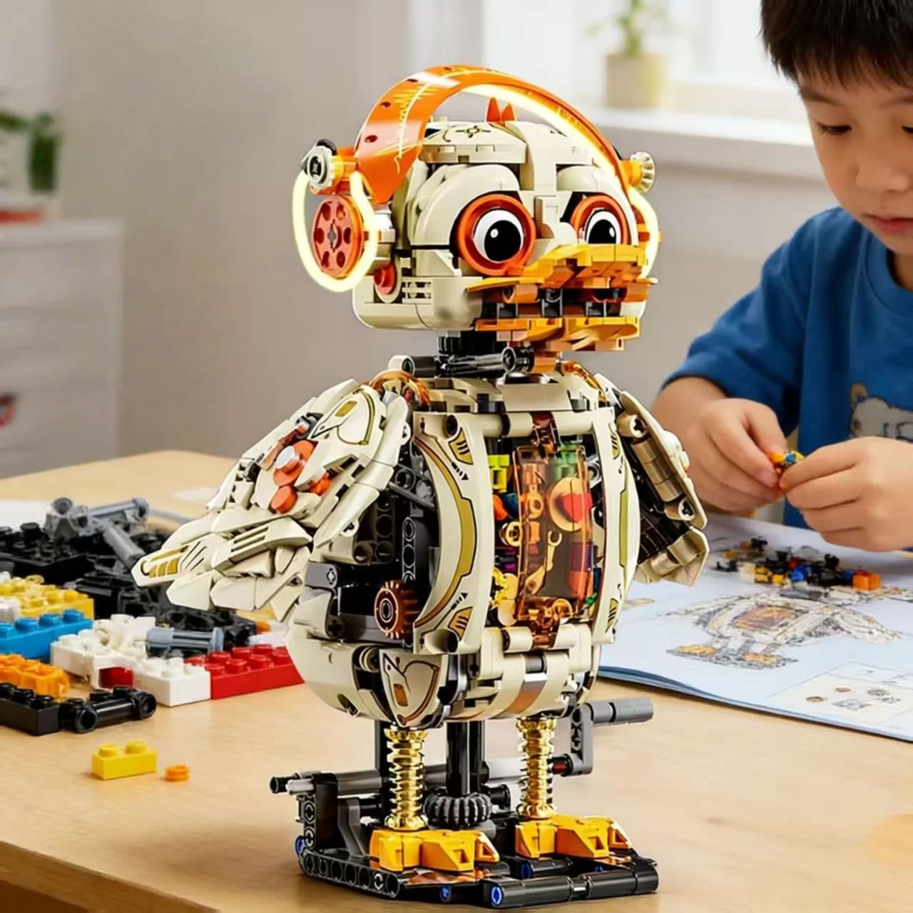 

Mechanical Duck Building Blocks Set 1168pcs Robotic Animal Model STEM Educational Toy for Kids Children Gift Tech Robot DIY Kit