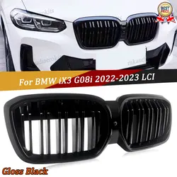 SAIQINGSP Voor BMW iX3 G08i 2022-2023 LCI Grilles Glanzend Glanzend Zwart Dual Latten/M Look Auto accessoires Gereedschap