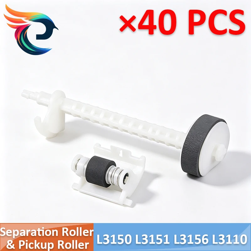 40X Feed Pickup Separation Roller for EPSON L3150 L3151 L3156 L3158 L3160 L3110 L3115 L3116 L3117 L3118 L3119 L1110 L1118 L1119