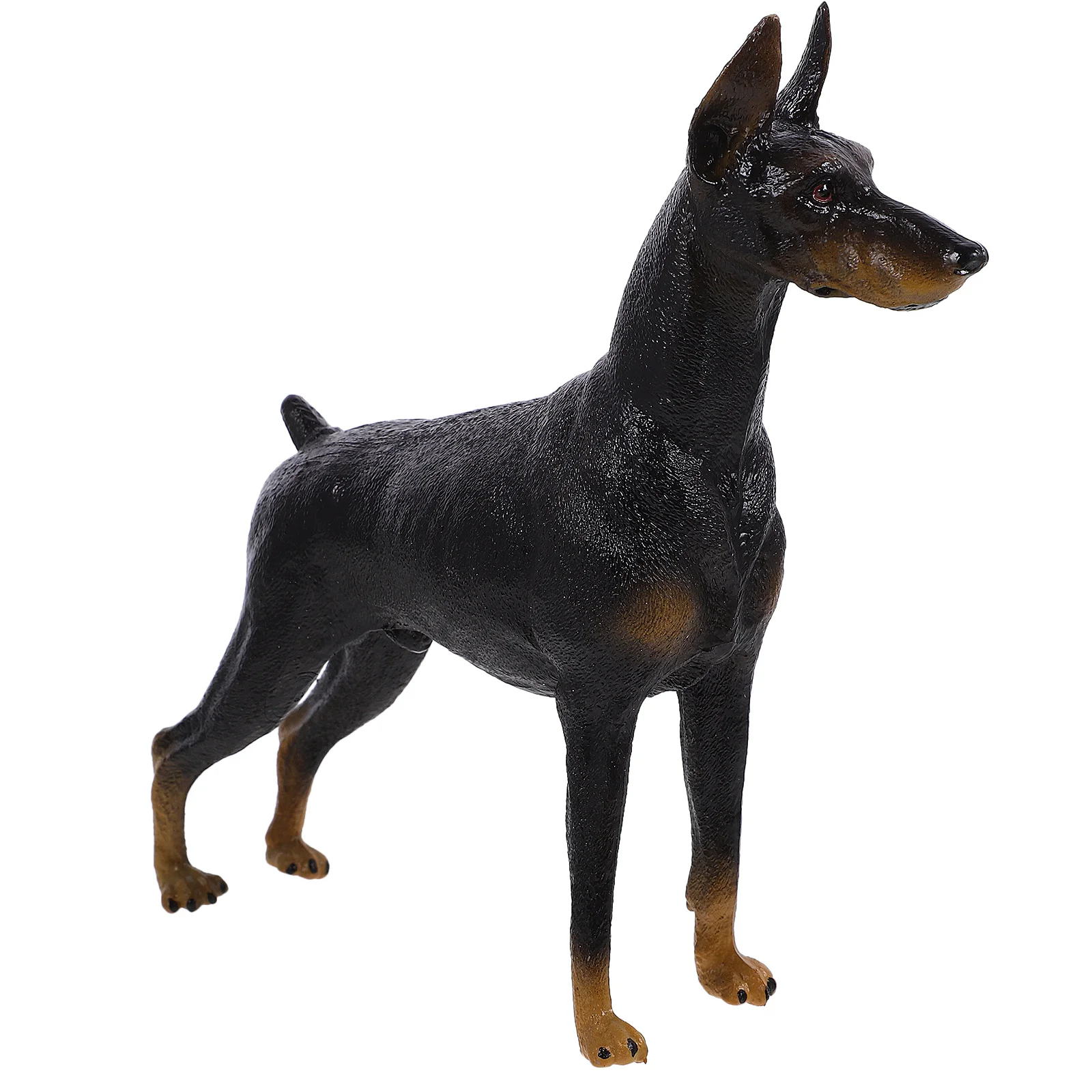 1 قطعة محاكاة دوبيرمان الكلب دوبيرمان الاطفال غرامة الحرفية المنزل مكتب سيارة ديكور تمثال زخرفة الأسود #1