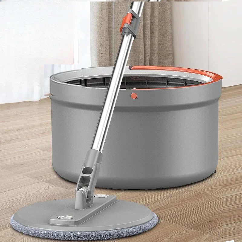 Mop with Bucket Water Separation 360 Spin Microfiber Lazy No Hand-Washing Adjustable Floor Floating Mop Household Cleaning Tools