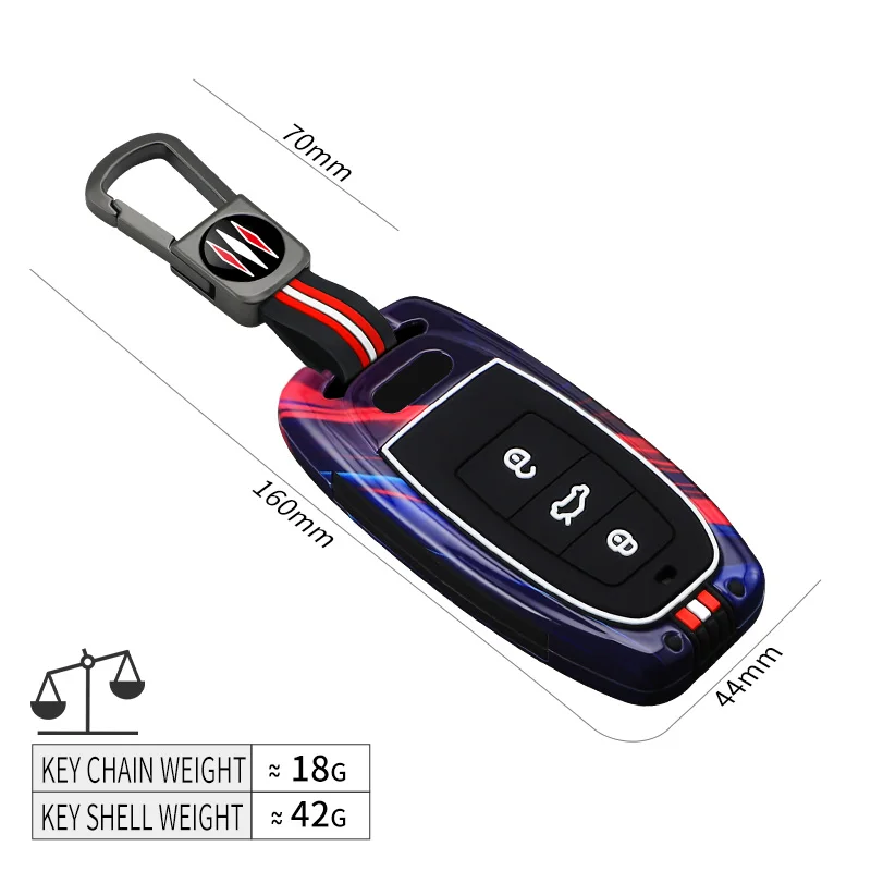 

Car key case shell suitable for Audi old model Q5 A4 A8L A7 A6L remote key protective outer shell buckle modification parts