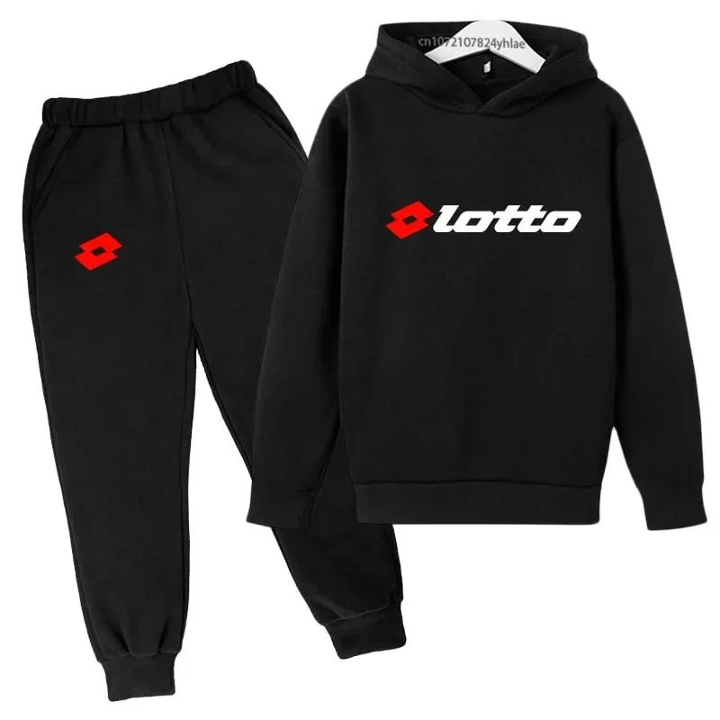 

NewEnfants automne printemps 2 pièces décracté mode lettre imprimer sweat à capuche + pantalon combinaisons de sport tendance vê