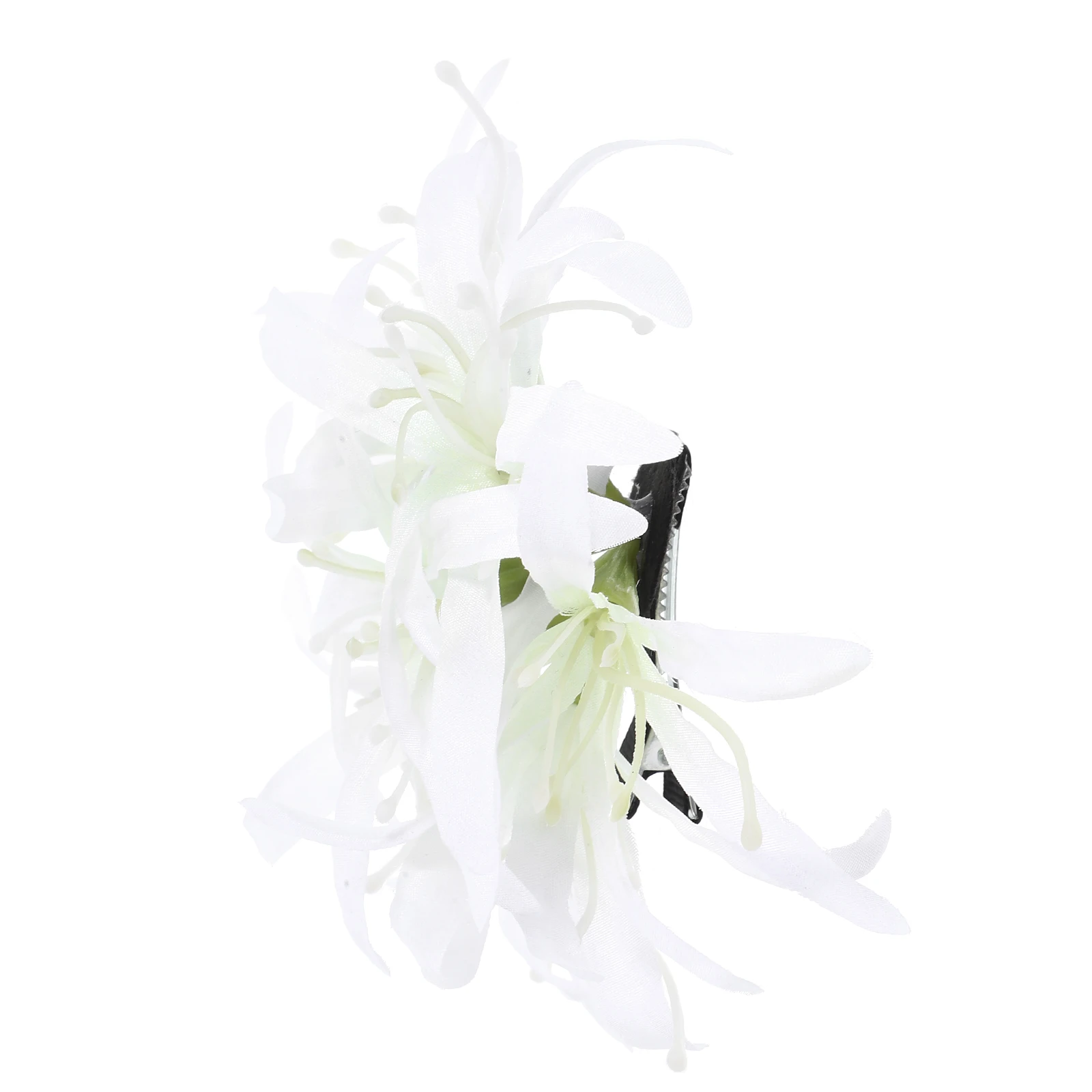 

Artificial Flower Hairpin Clips White Plastic Barrettes for Girls Travel Accessories Novelty Chic Hair Decor Durable Safe