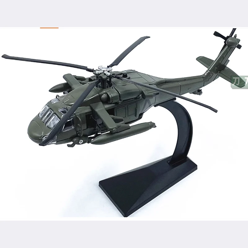 Diecast 1:64 Scale American UH-60 Black Hawk helicopter Alloy Finished Simulation Model Static Decoration Souvenir Gifts