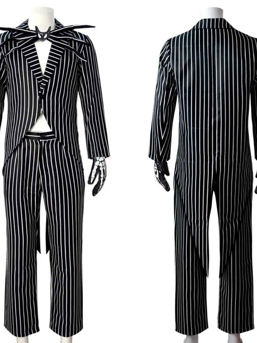 Disfraz de Cosplay de loween Cisas esqueleto Ja para hombre, conjunto completo de Terror nocturno, ropa étnica para escenario, Faion de primavera de poliéster