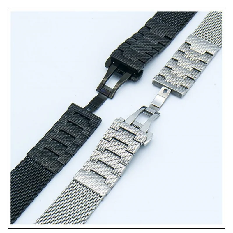 22mm 23mm Stainless Steel Watch Strap for CITIZEN SKYHAWK BLUE ANGELS JY8037-50E Butterfly buckle Clasp Metal Wrist bracelet