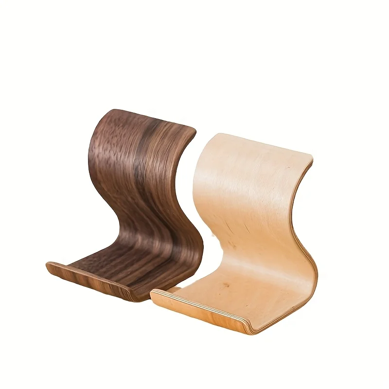 [New Wooden Phone Stand] New Wooden Portable Desktop Phone Stand | Creative Lazy Holder for iPad Tablet, Universal Mobile Stand view 5