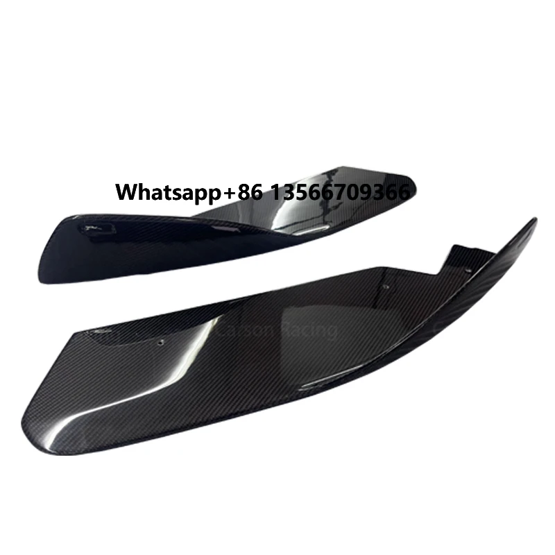

For BMW I8 WET Carbon Fiber Front Bumper Lip Aprons Kit Body Parts with Bumper Envelope Angle Apron Extension Turbulence Protect