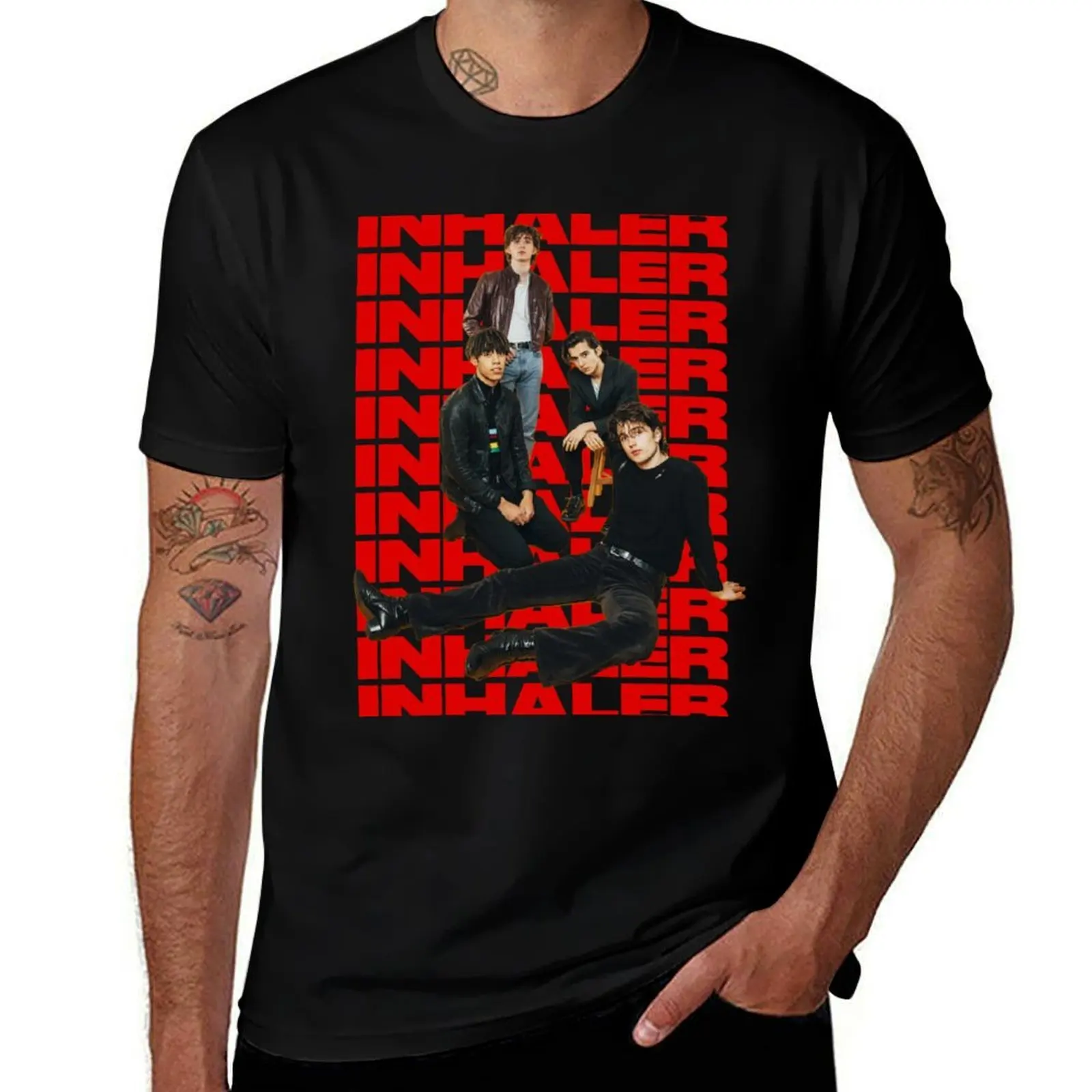 Inhaler Band-Members T-Shirt Daily Wear Plain Short Sleeve Shirt T-Shirt