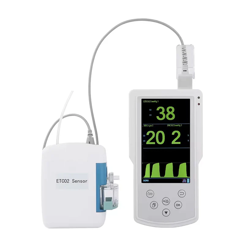 

CO2 SPO2 N2O ETCO2 Medical Color display Capnography Gas Analyzer with ETCO2 Supervise SPO2 Supervise respiratory machine