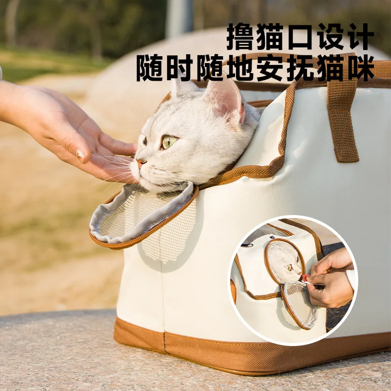 Pet Carrier Bag High Quality Durable Expandable Airline Approved Cat Bag Pet Cages Carrier for Travel Cat Carriers