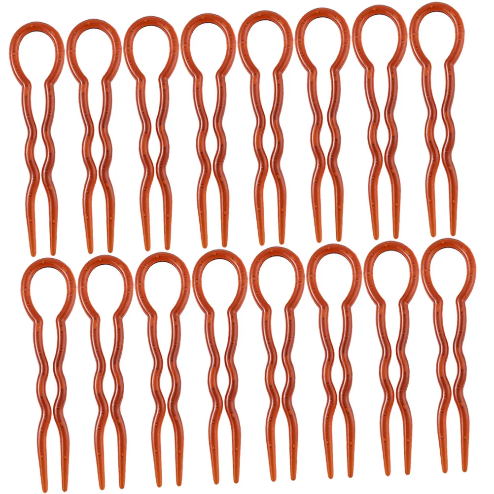 

24pcs U Forks Bun Styling French Hair Sticks Coffee Women Hair Fork Women Girls Accessories Wedding Party Daily