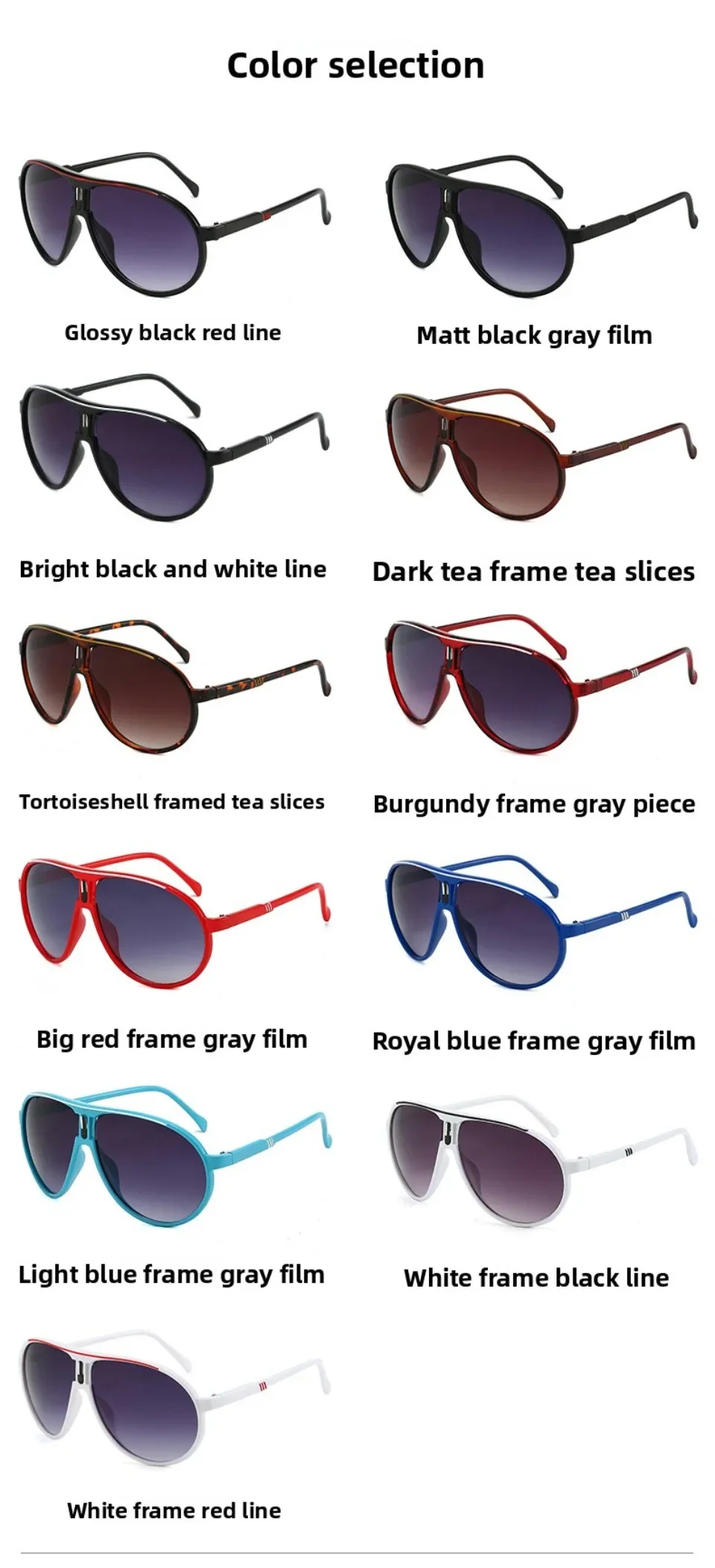 Retro Sonnenbrille Outdoor Sport Ultraleichte Gläser UV400 Luxus Designer Sonnenbrille Luxus Oculos Feminino Zubehör – Detail 1