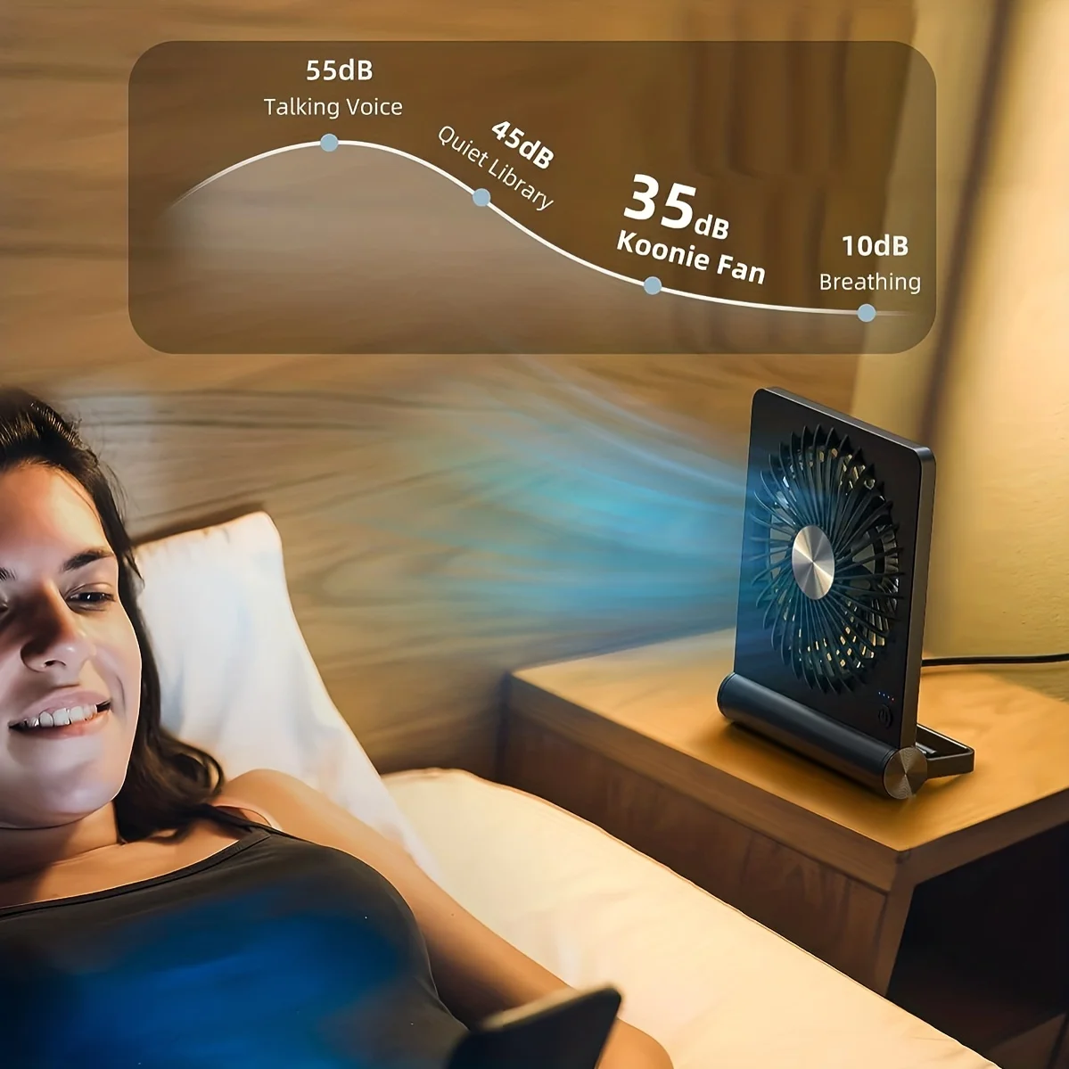 مروحة مكتب، مروحة USB صغيرة فائقة الهدوء، رياح قوية، 180 °   مروحة شخصية قابلة للطي 3 سرعات قابلة للتعديل تعمل بمنفذ USB-C للمكتب المنزلي
