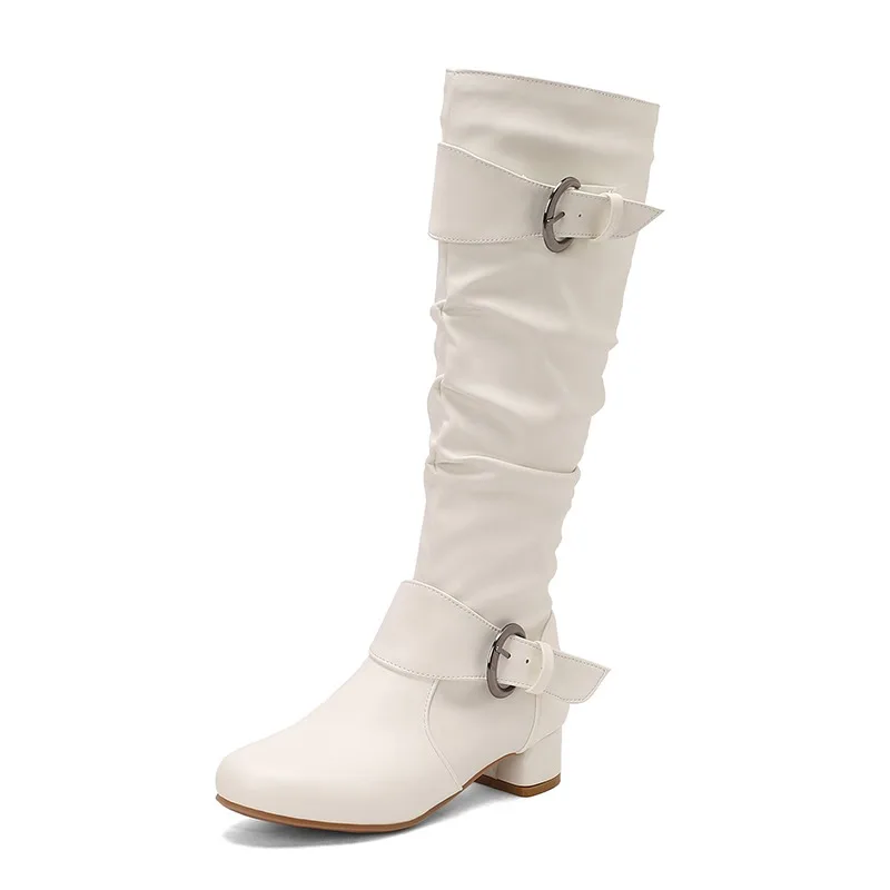 

Big sizeHigh quality autumn and winter women's shoes Thick Heel Sweet and fashionable women's boots winter boots for women