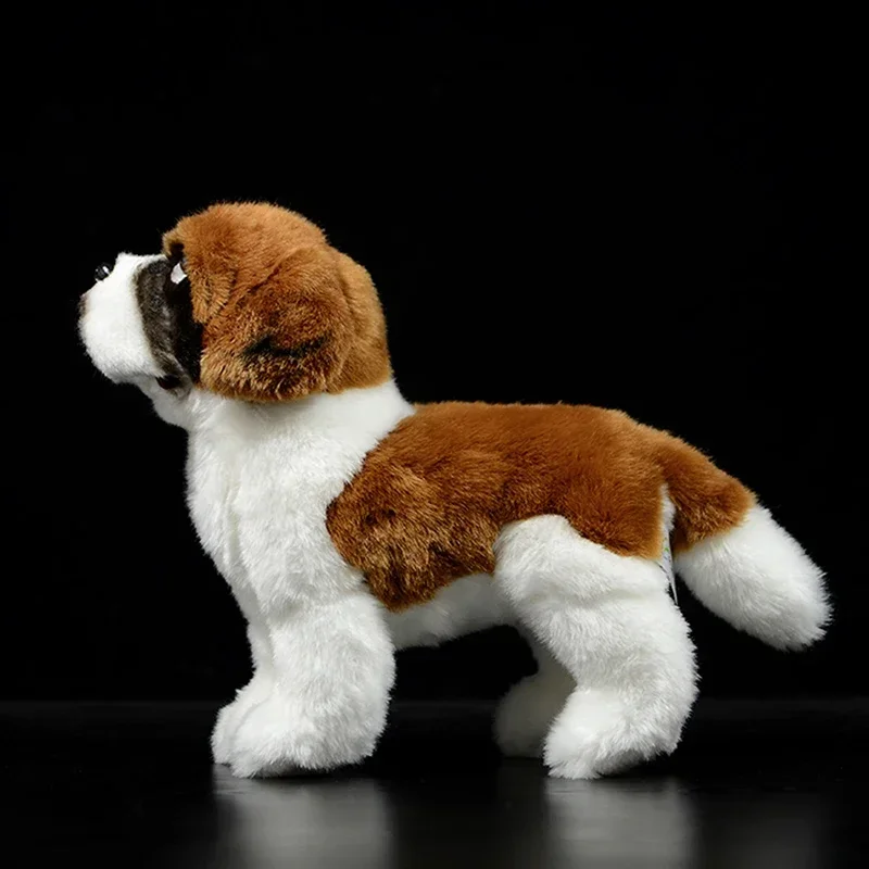 Mainan boneka mewah Saint Bernard simulasi lucu, boneka anjing gemuk, Model binatang kehidupan nyata untuk hadiah Tahun Baru anak-anak