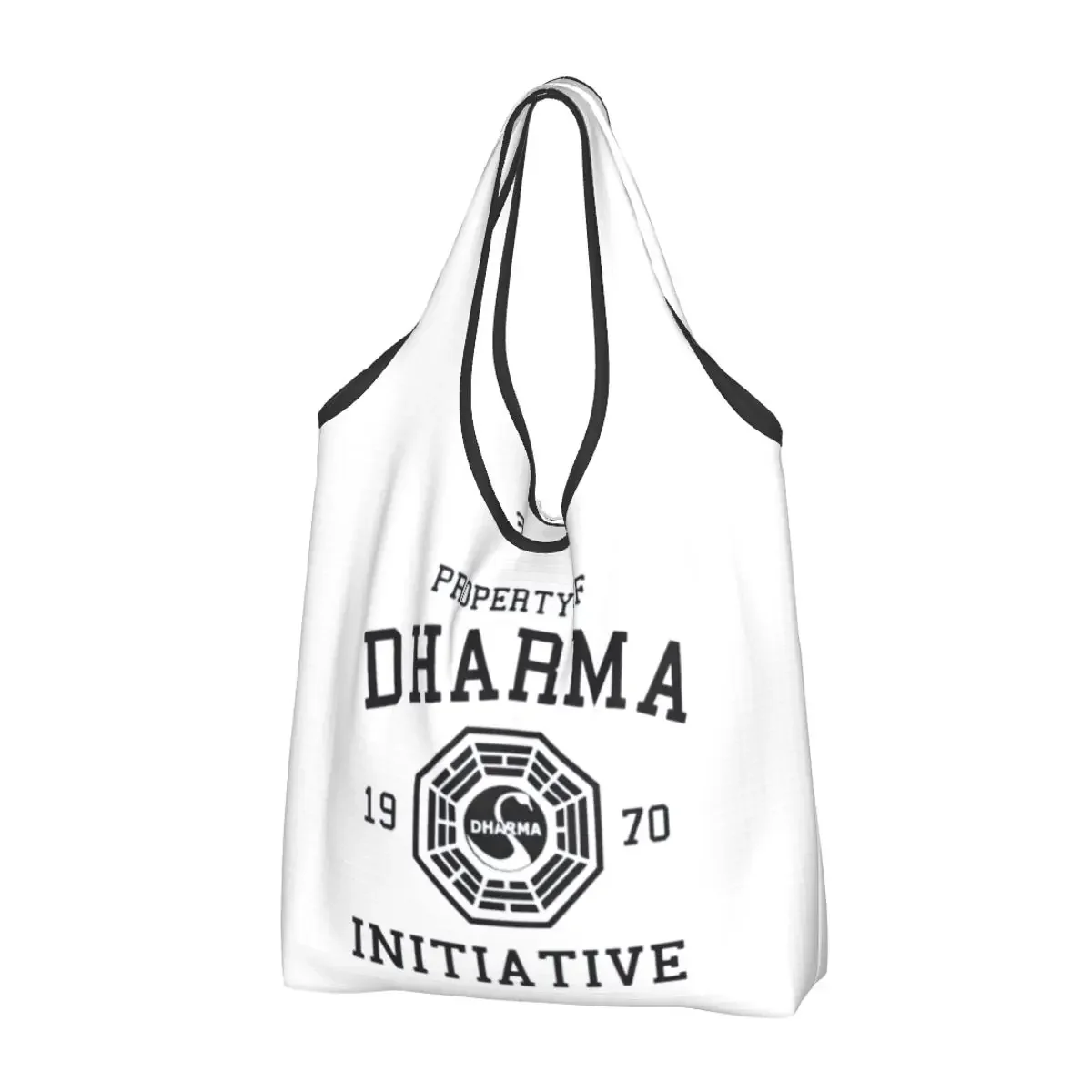 

Dharma Initiative Портативная сумка-тоут для покупок Большая вместительная сумка для покупок Бакалея Сумка на плечо