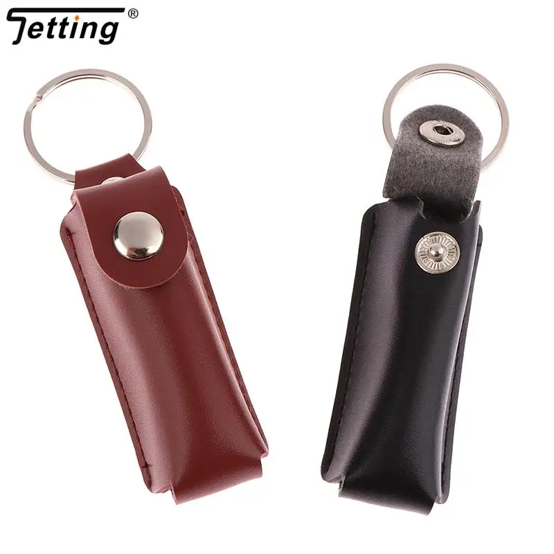 Leather U Disk Pouch Key Ring Holder USB Flash Drive Storage Bag Pendrive Protective Cover Memory Stick Case