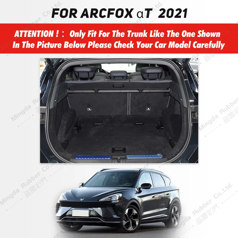 Car Trunk Mat For ARCFOX αT 2021 Custom Car cargo liner carpet Accessories Auto Interior Decoration