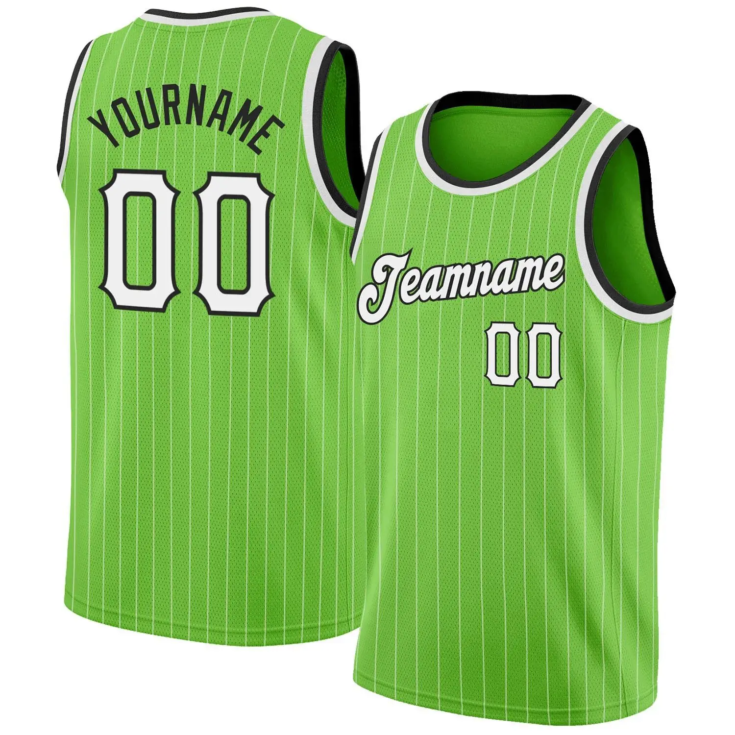 Green Color Custom Basketball Jersey Tank Tops for Men Jersey Personalized Team Unisex Top