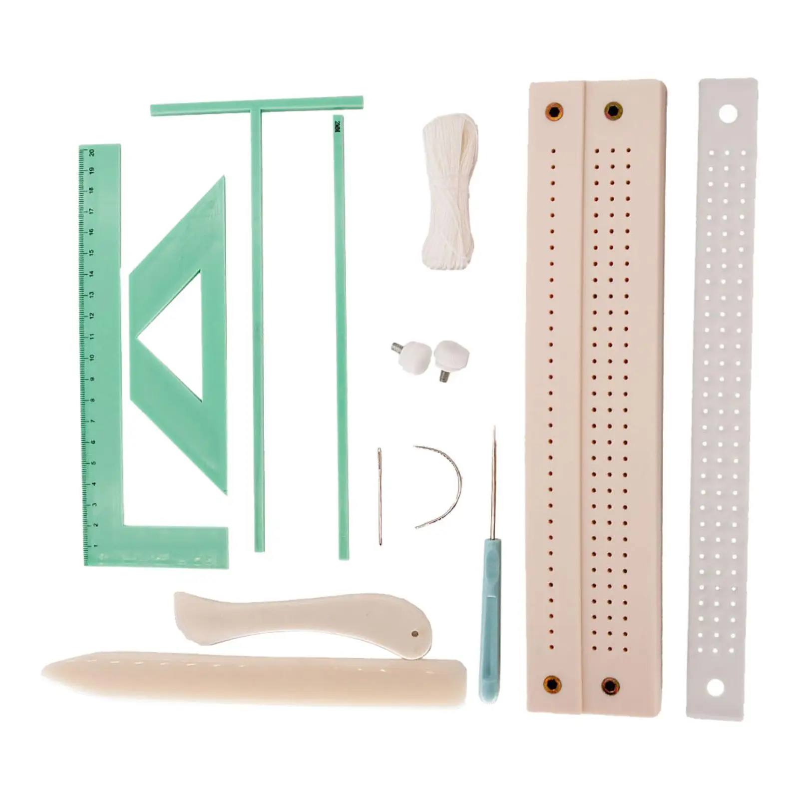 初心者向け製本キット、DIYクラフト、スターター定規、裁縫用品、直線湾曲ピン、パンチガイドセット、クレードル