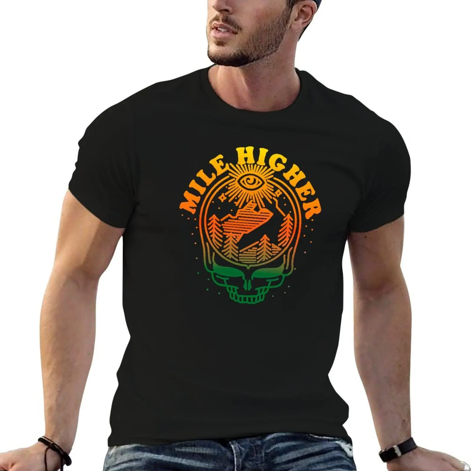 Mile Higher Merch T-Shirt anime clothes Aesthetic clothing t shirt men