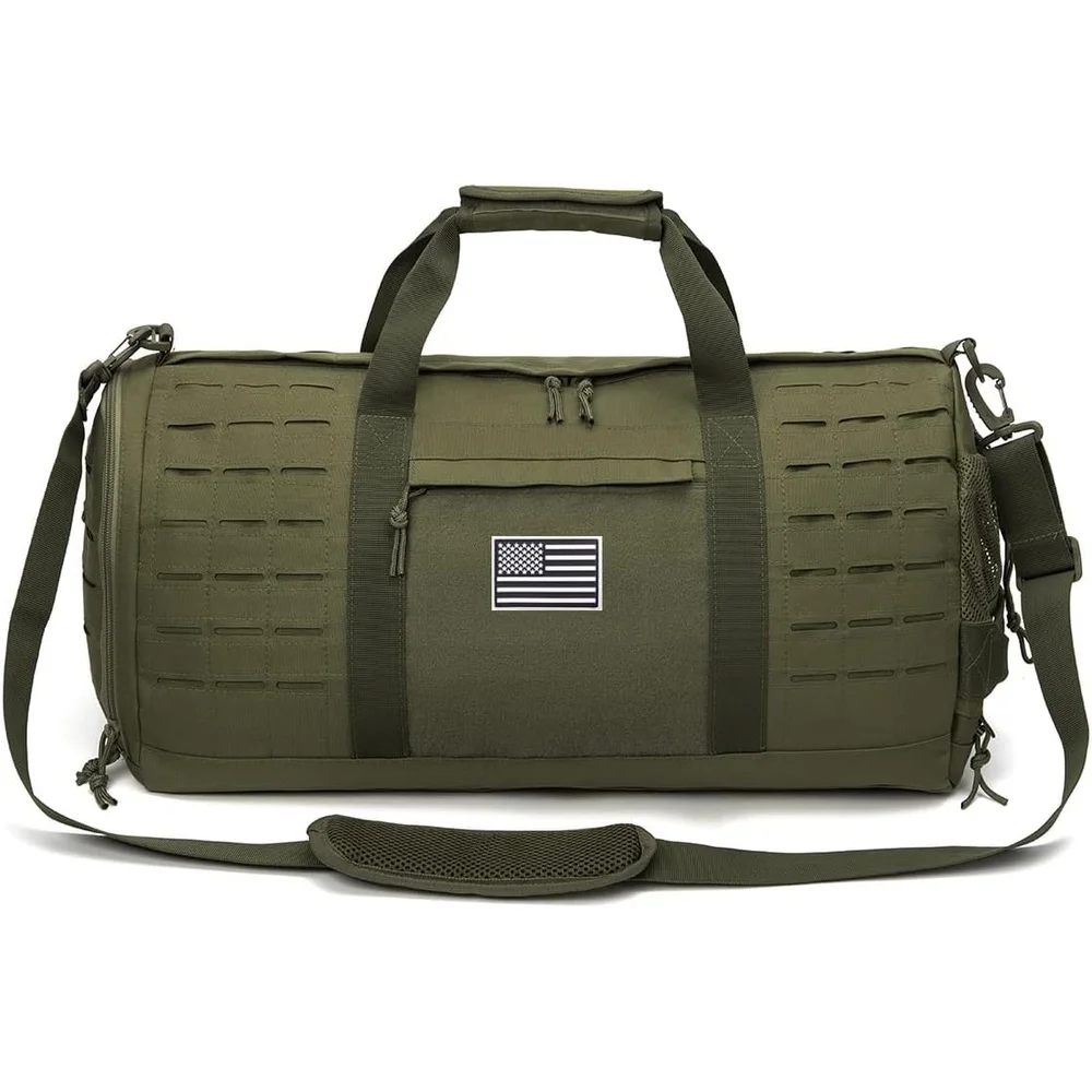 

40L Military Tactical Duffle Bag Gym Workout Travel Bag with Shoe Compartment Waterproof Training Backpack Multi-Pockets Sports