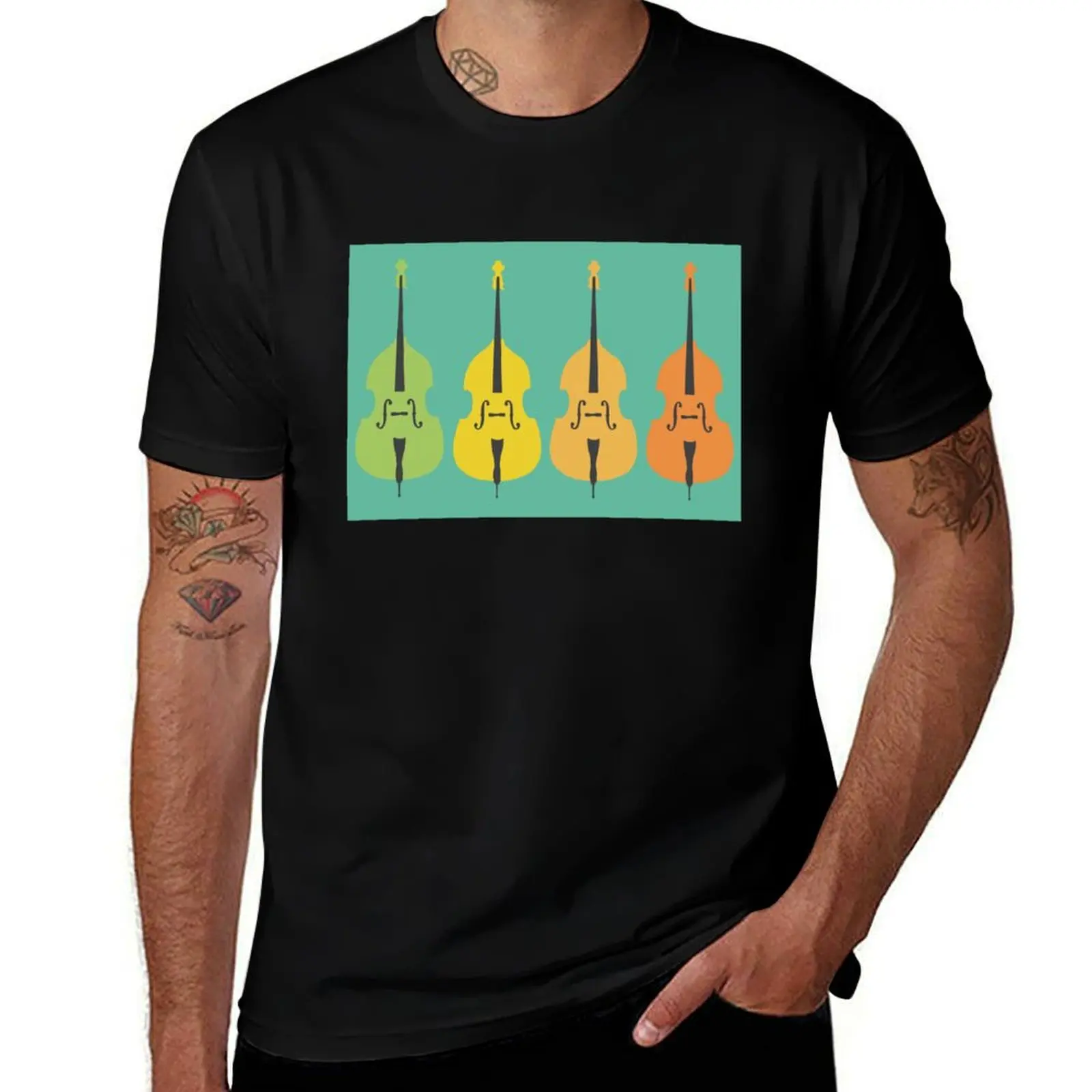 Double Bass Tropical Basses T-Shirt kawaii clothes tops big and tall t shirts for men