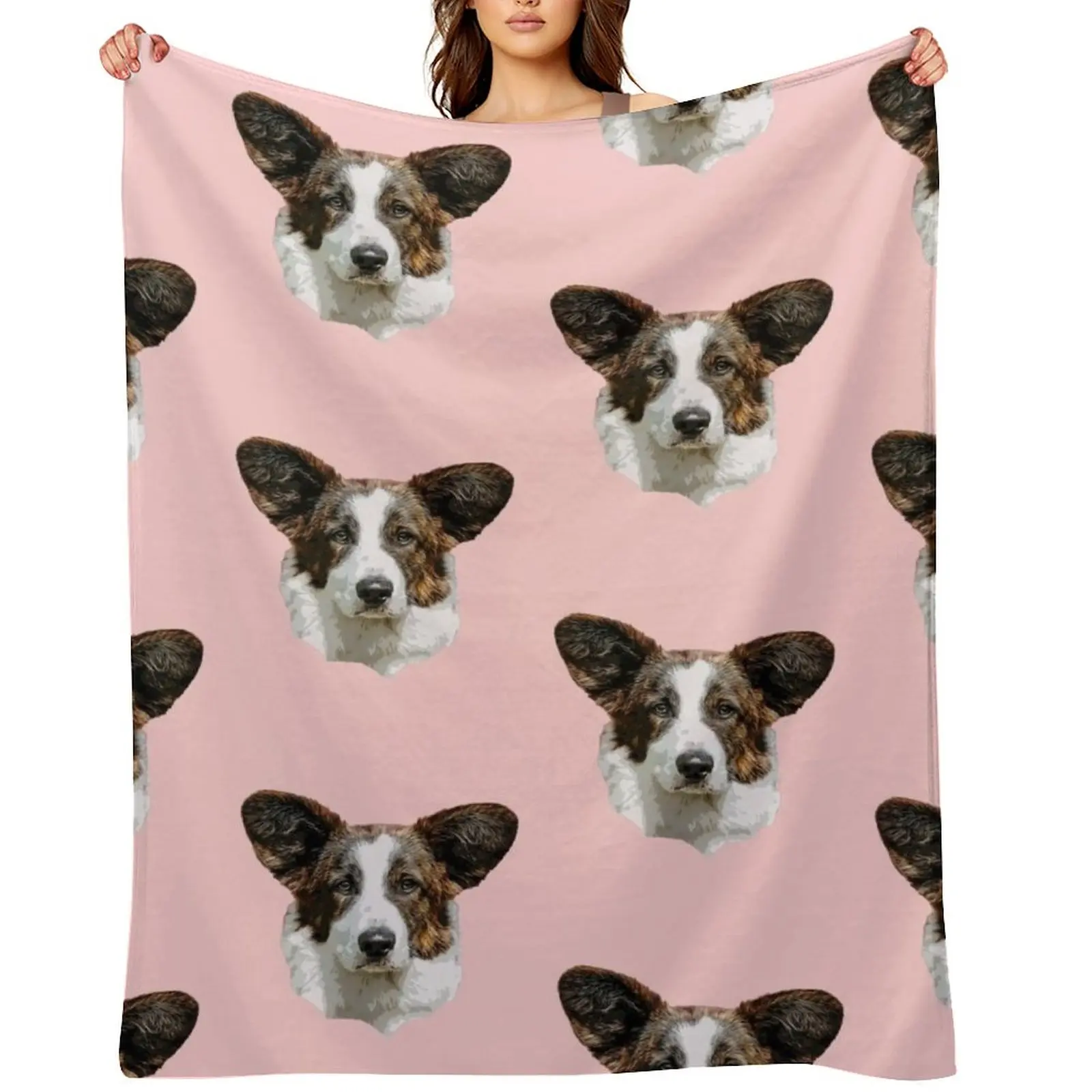 Corgi Cardigan Brindle Beauty Throw Blanket Travel Sofa Warm Decoratives Blankets