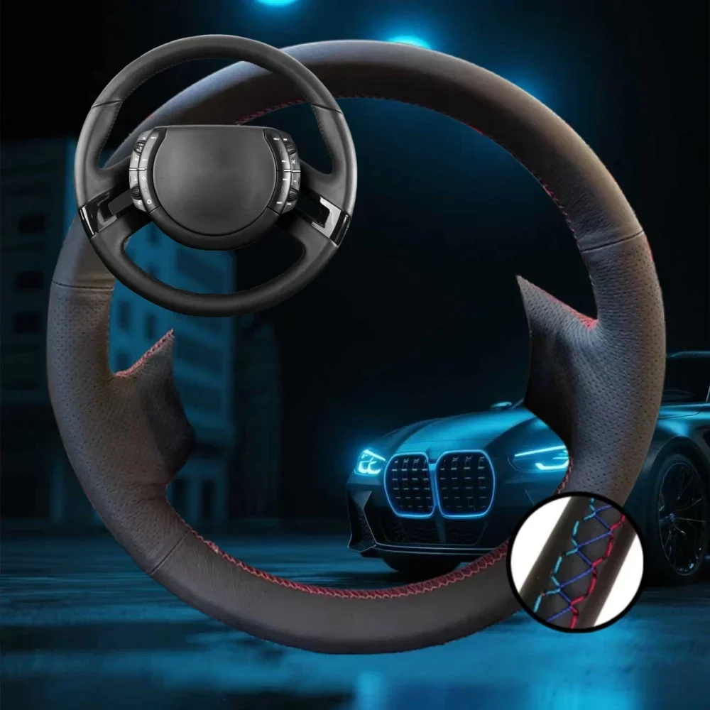 تخصيص غطاء عجلة توجيه سيارة لسيتروين انتصار القديم C4 C-quatre عدم الانزلاق اكسسوارات السيارات مخيط يدويا توجيه التفاف