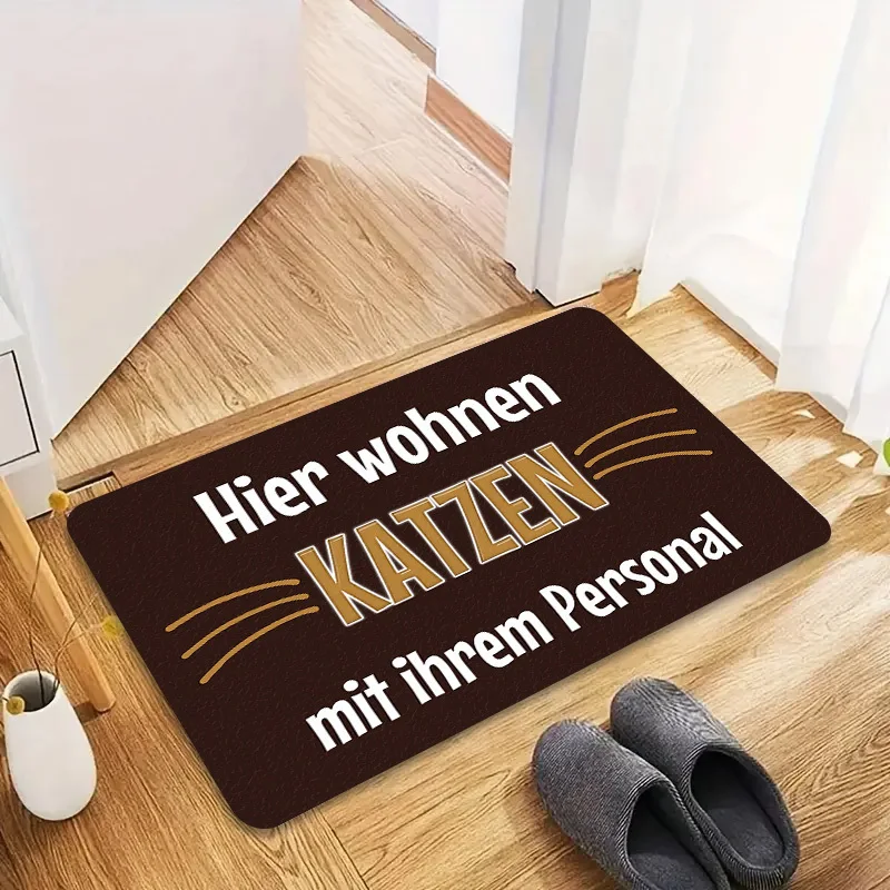 1pc German Cat-Themed Suitable for /Outdoor Use - Thick Soft Fluffy with 