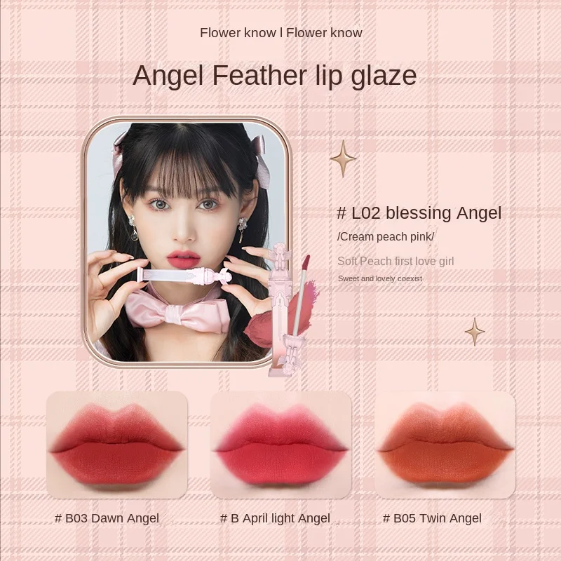 YY Flower Knows White Girl's Heart Lipstick Lip Glaze Velvet Matte