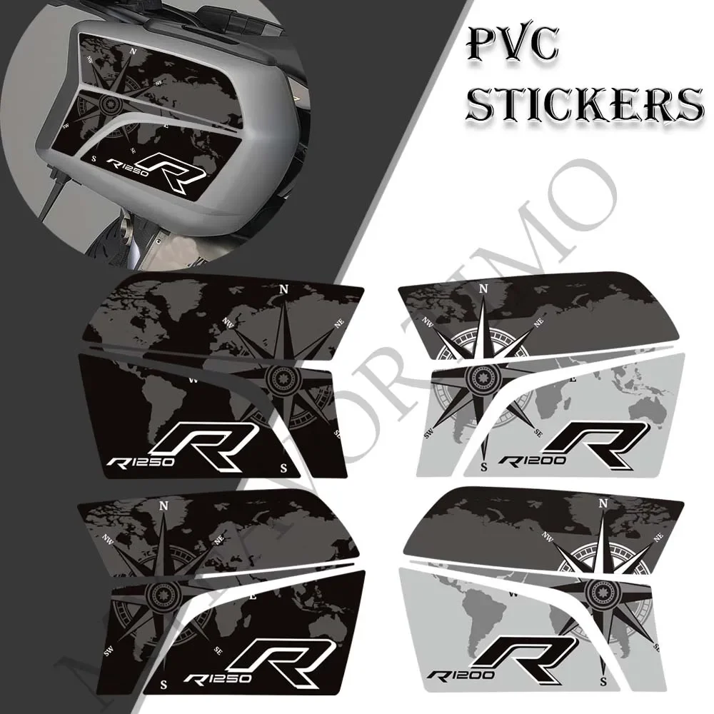 For BMW R1200R R1250R R 1200 1250 R R1200 R1250 Trunk Luggage Cases scratch resistant decorative protection Stickers Decals