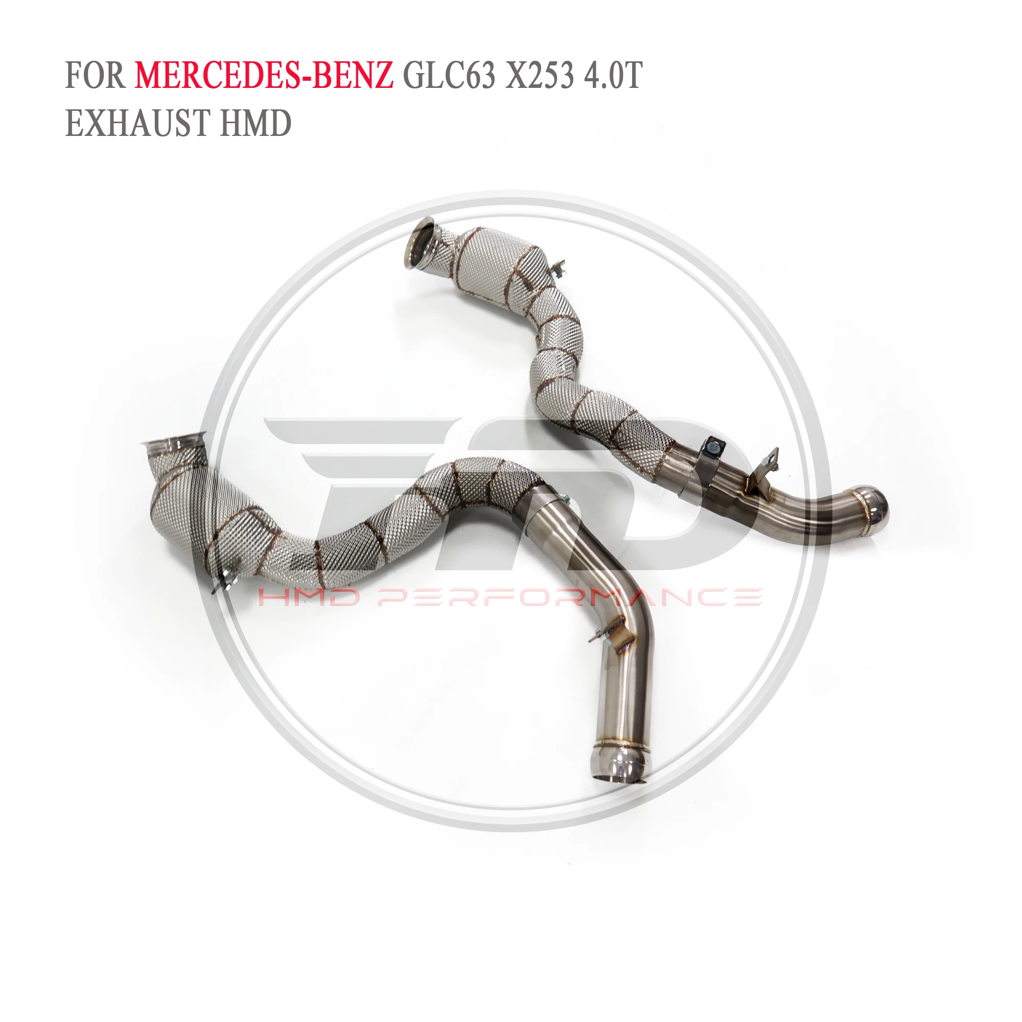 

HMD Exhaust System High Flow Performance Downpipe for Mercedes Benz GLC63 X253 4.0T Car Accessories With Catalytic Header