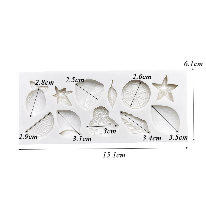 Zitrone Orange Silikon Kuchen Form Sugarcraft Cupcake Backform Fondant Dekorieren Werkzeuge – Detail 14