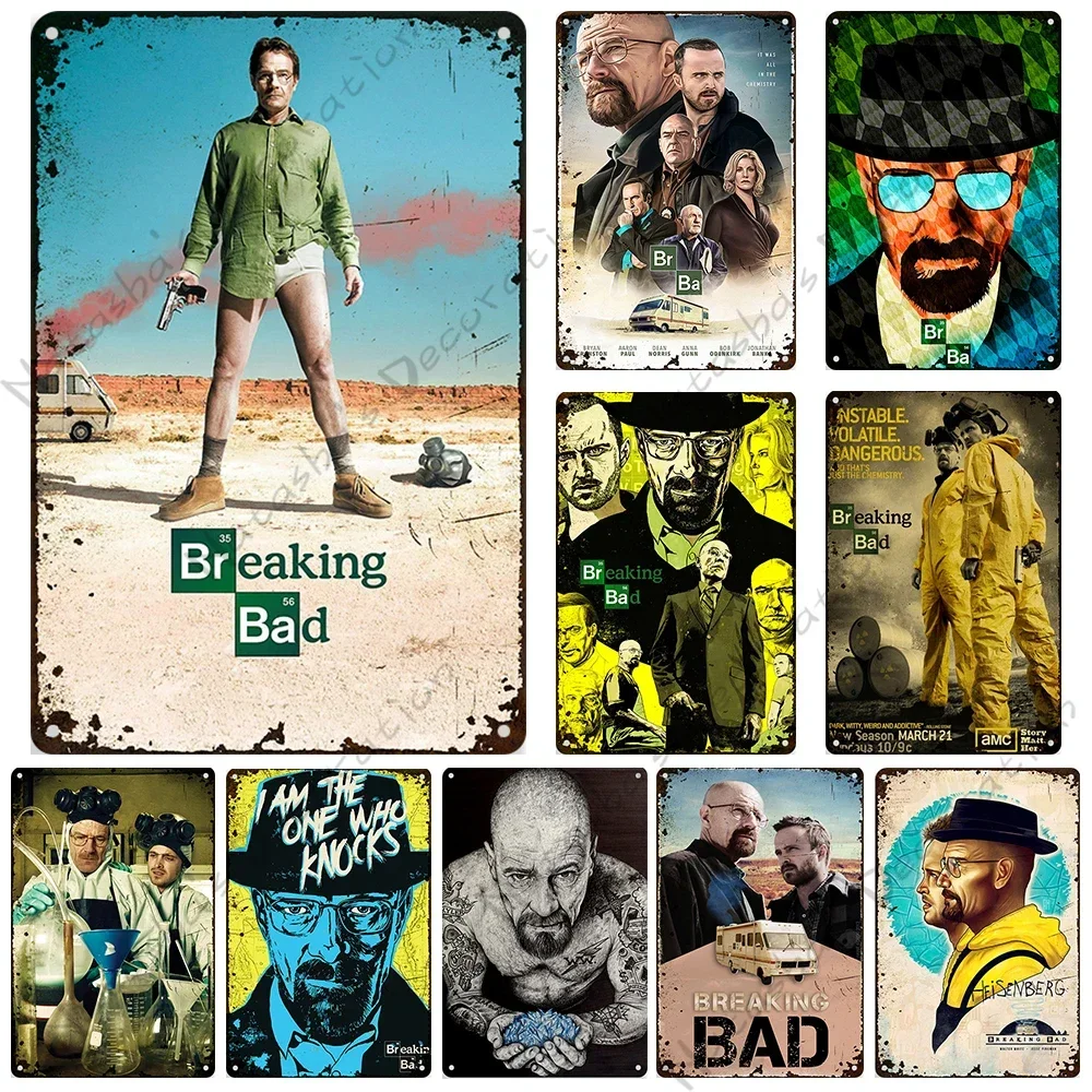 Breaking Bad Classic TV Metal Plaque Vintage Metal Poster Bar Club Wall Decor Old Decorative Plate Retro Metal Signs Wall Plate