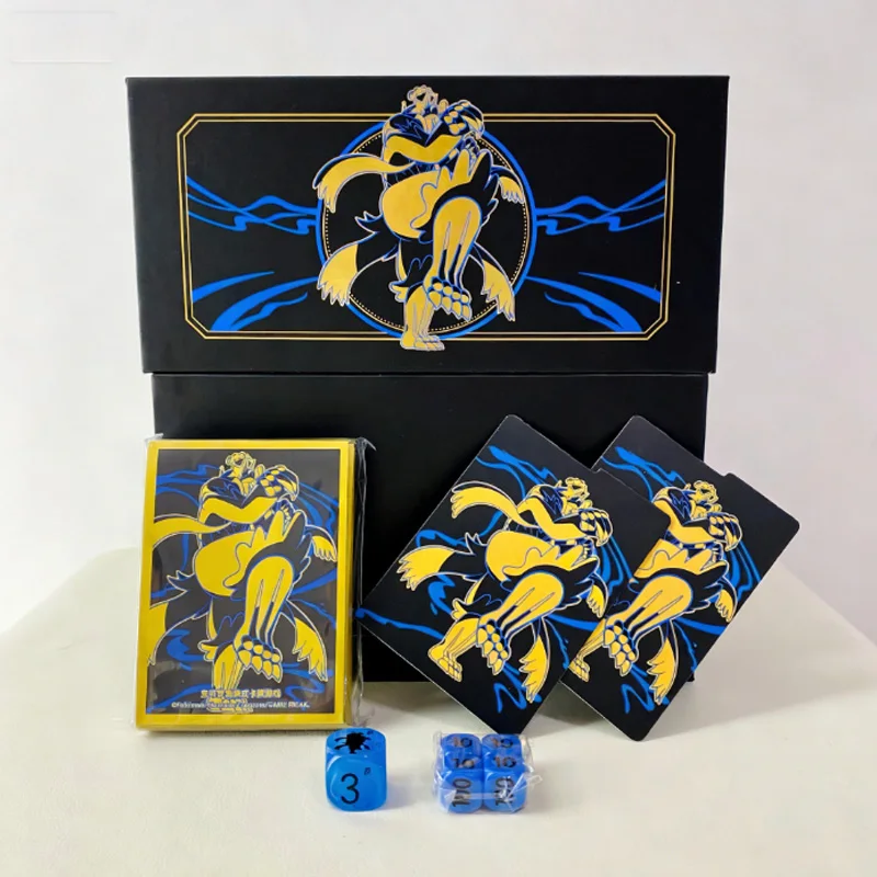 

Горячий Pkm TCG Radiant Energy Urshifu Rapid Strike Подарочная коробка Набор S-Китайские рукава для карт Колода Коробка для сбора кубиков Аксессуар для карточных игр