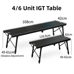 Camping IGT Table igt 4Unit Table Lightweight Aluminum Alloy Table Ultralight Folding Camping Desk Picnic Tactical IGT Table