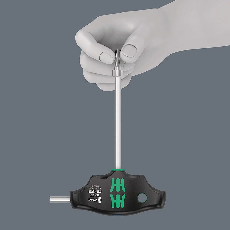 WERA 05023339001 454 Hex Plus HF T-handle Screwdriver Hexagonal Holding Function Special Surface Treatment Simple Operation